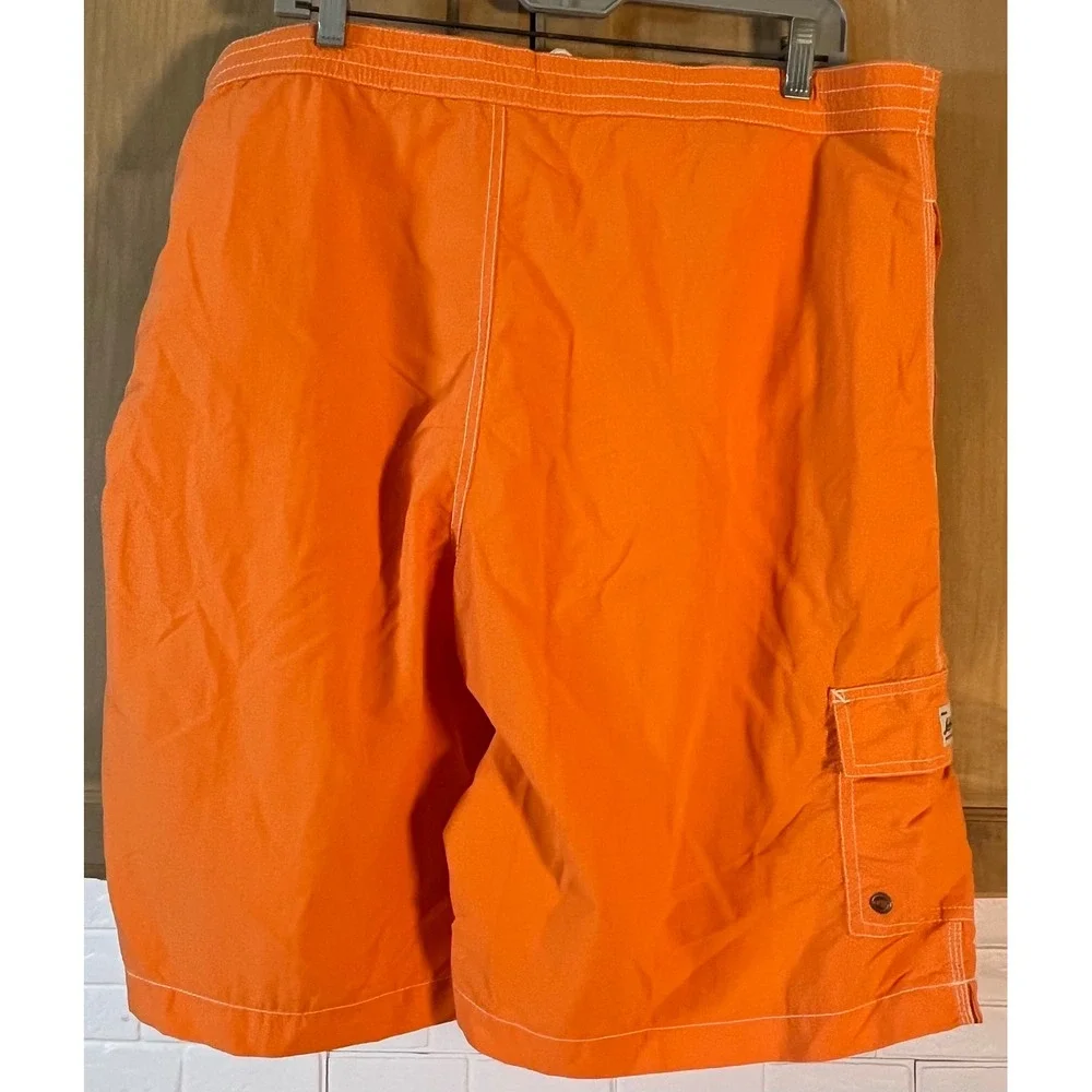 Polo Ralph Lauren Swim Trunks Mens XL Orange Cargo Pocket‎ Board Shorts